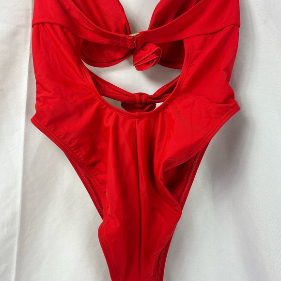Wild Fable Red Cutout One Piece Swimsuit - Picture 12 of 15